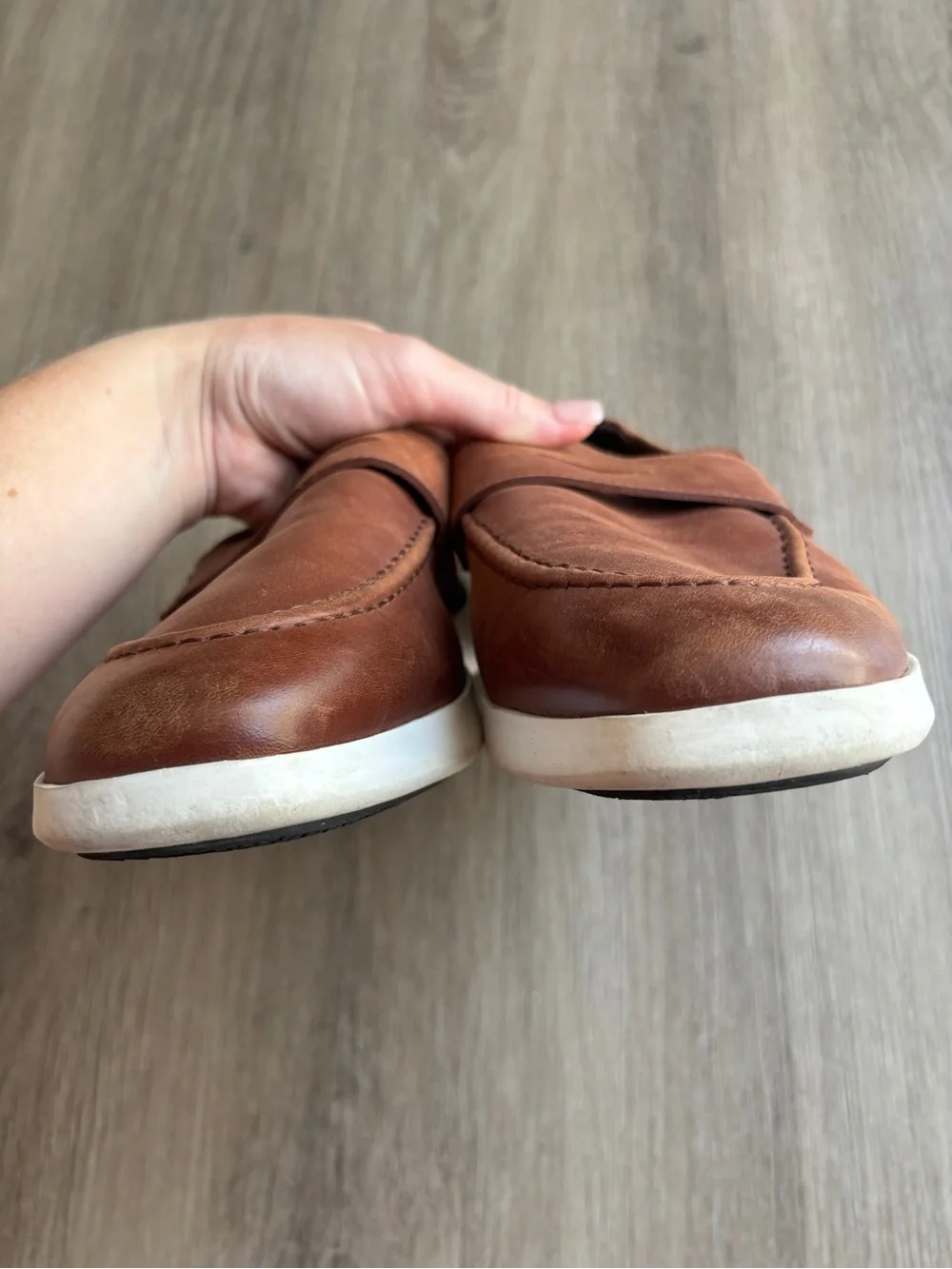 Wolf & Shepherd Crossover Loafers in Tan Men's 11.5